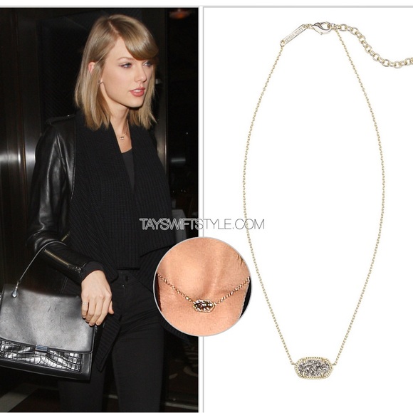 ๐
๐
๐ธ๐ต๐
๐ธ๐ด๐
!! Elisa Pendant Necklace in Platinum Drusy โกThe TAYLOR SWIFT - Picture 5 of 7